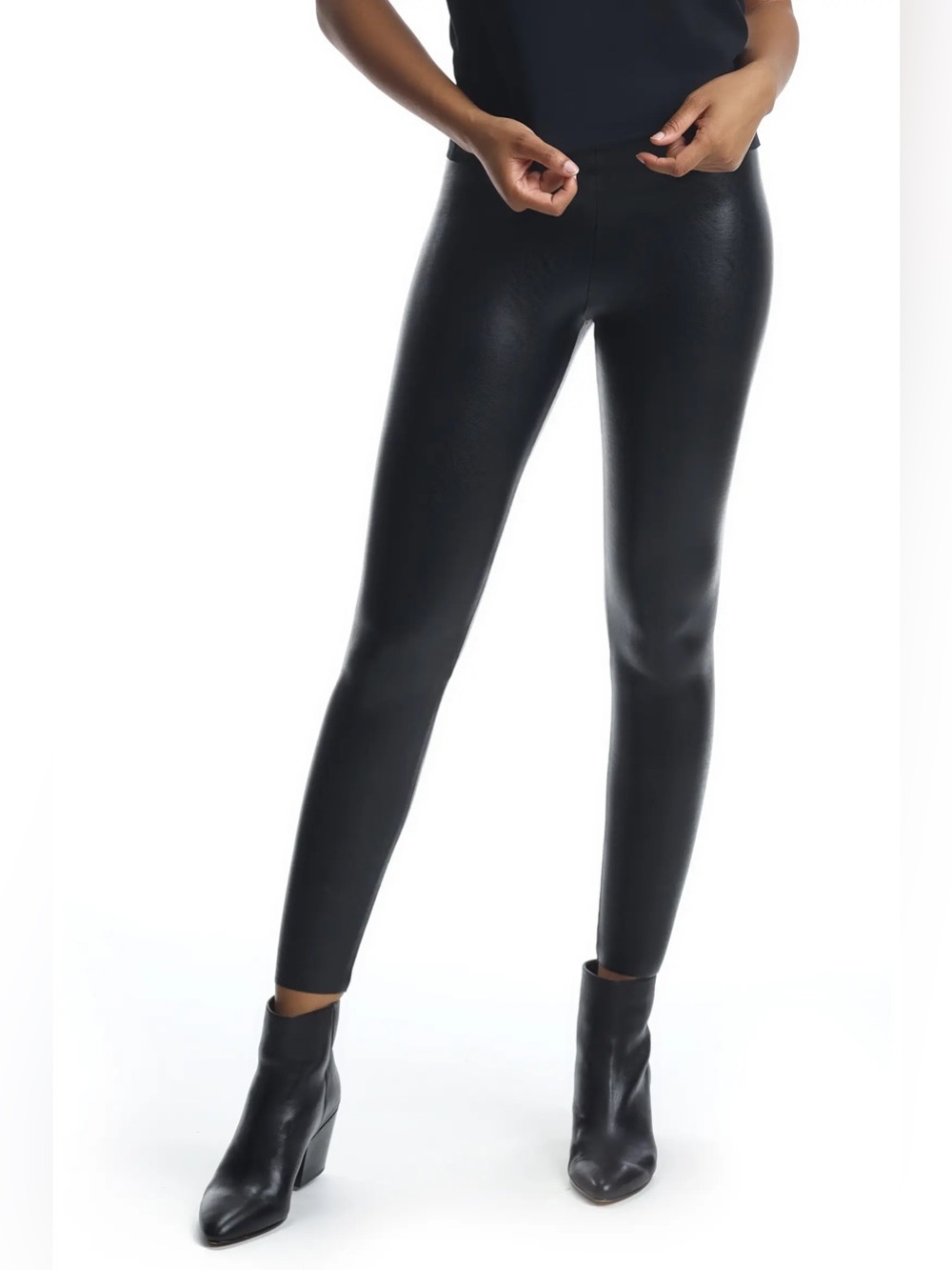 Commando Control Top Faux Leather Leggings Black Small NWOT